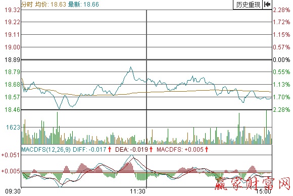 圖2五礦發展2009年7月13日的分時圖