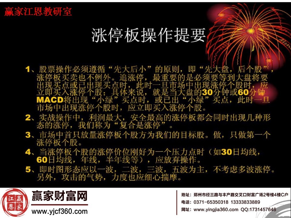 漲停板戰法研究圖解的操作要點