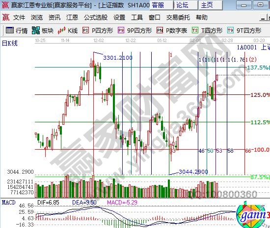 江恩百分比大盤頭